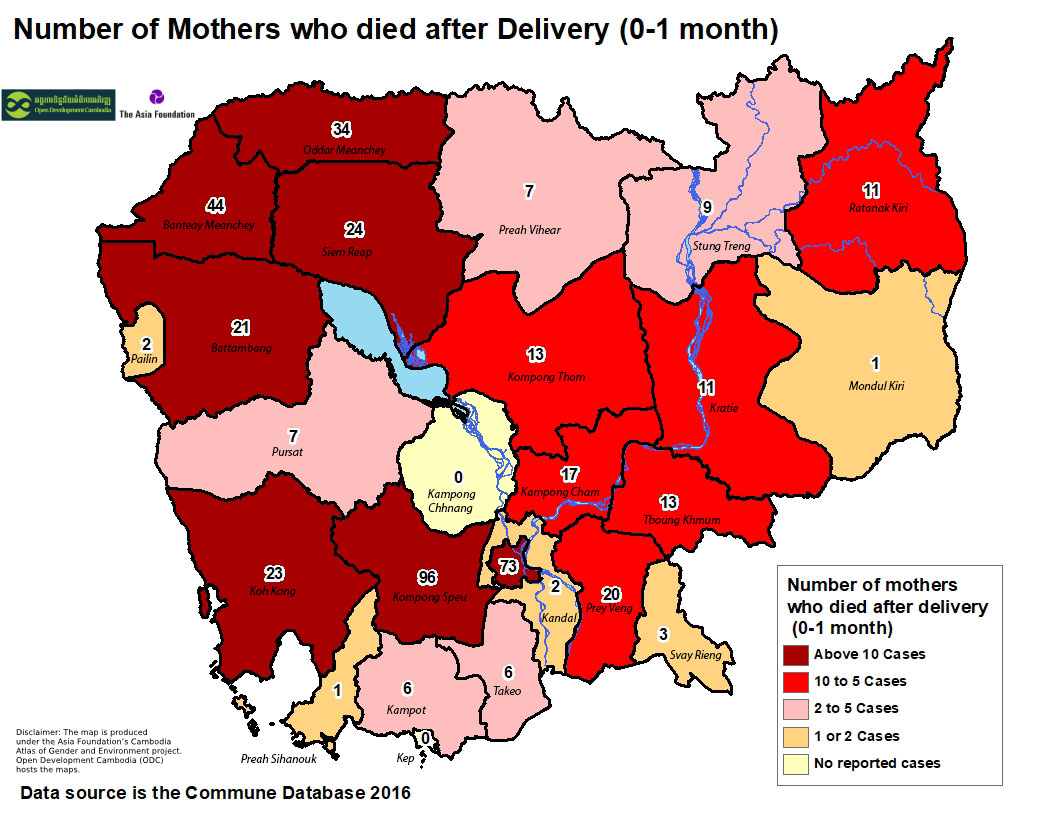Number of mothers who died after delivery