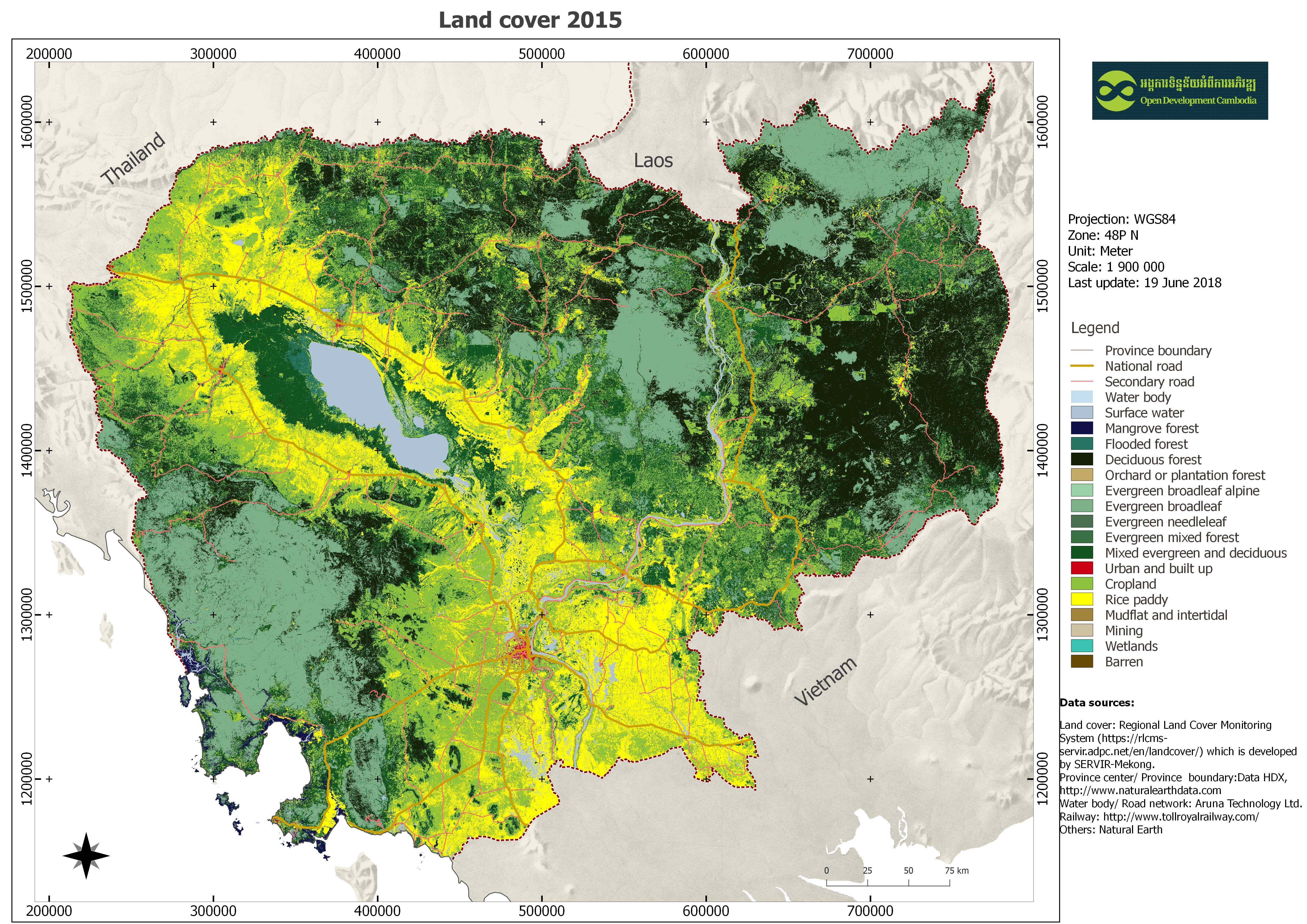 Cambodia Land cover 2015