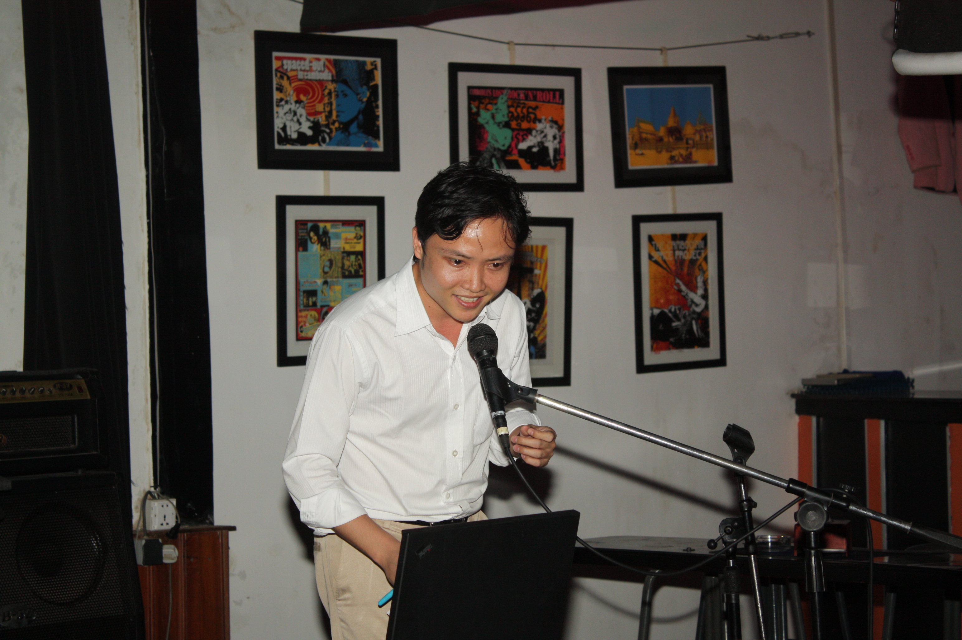 ODC Editor Chhunly Serey Vicheth announcing the 'Election Page'