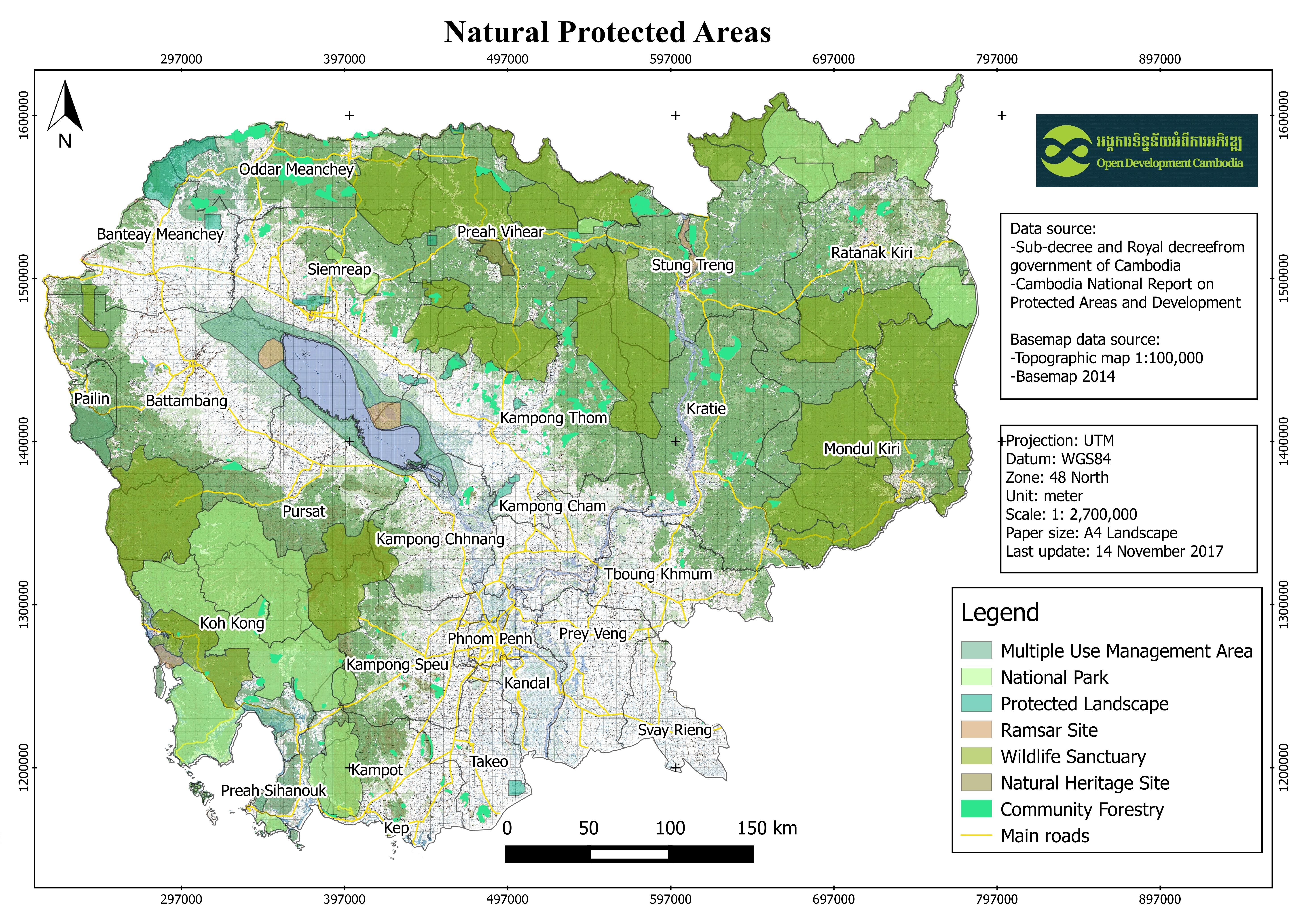 Natural protected areas | Open Development Cambodia (ODC)